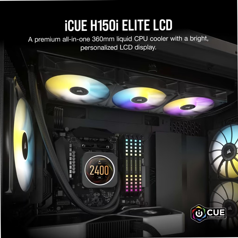 Cooler iCUE H150i ELITE con Display LCD