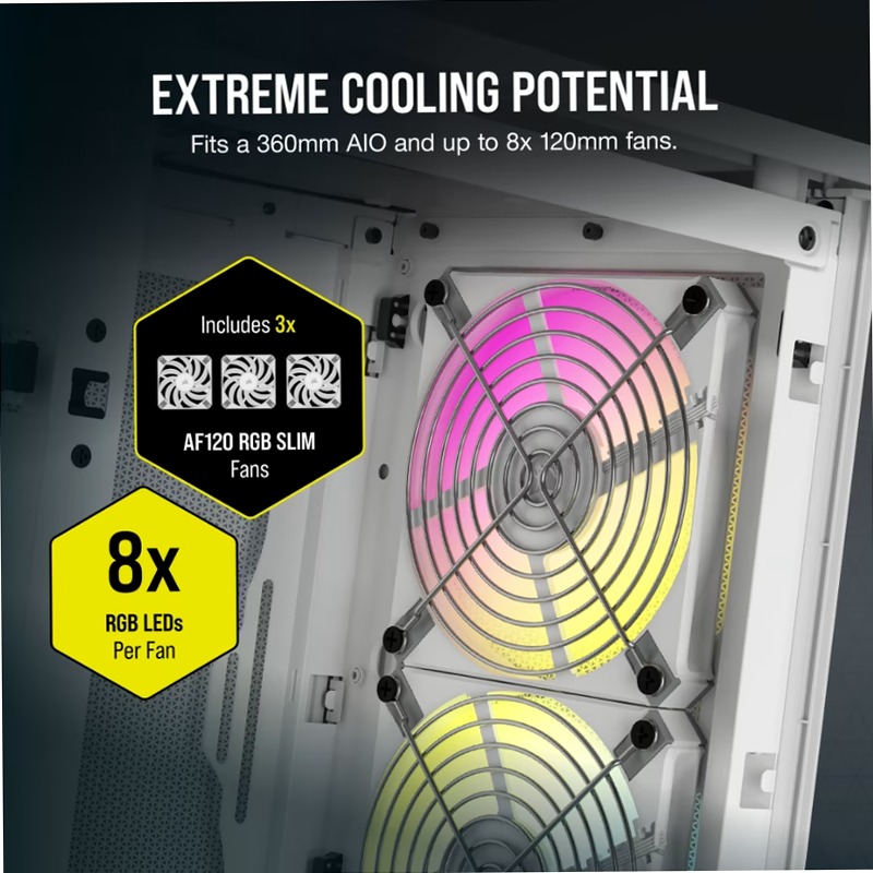 Case PC Mini-ITX 2000D RGB AIRFLOW - Bianco