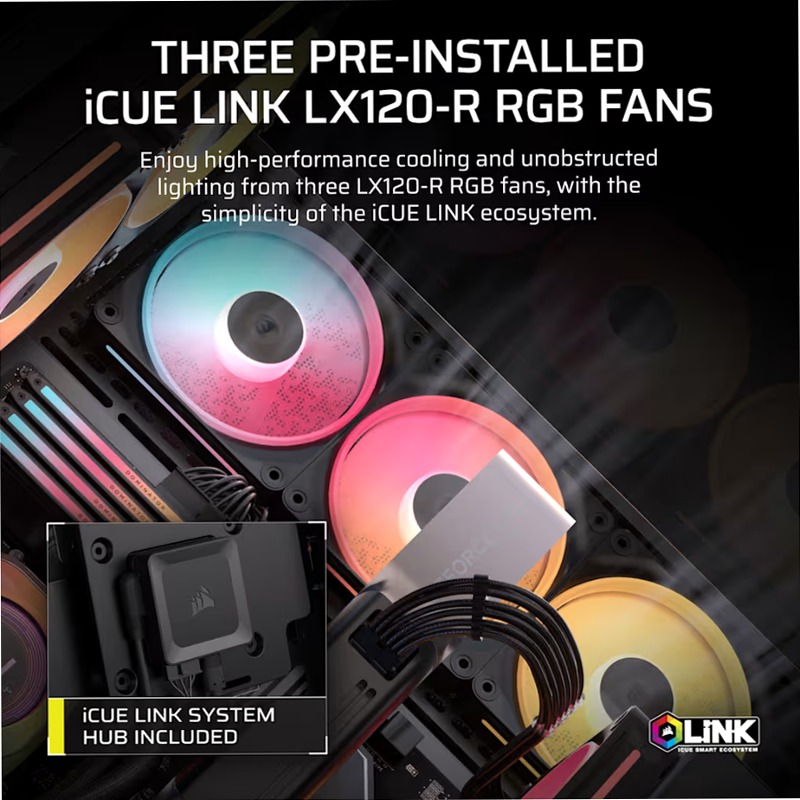 Case PC Mid-Tower 3500X LX-R RGB iCUE LINK