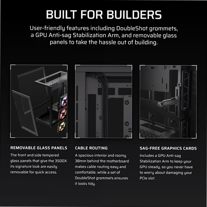 Case PC Mid-Tower 3500X LX-R RGB iCUE LINK