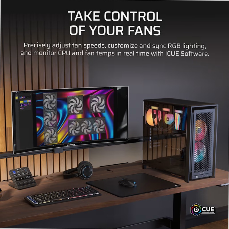 Espansione per ventole PC RGB PWM iCUE LINK RX140 II