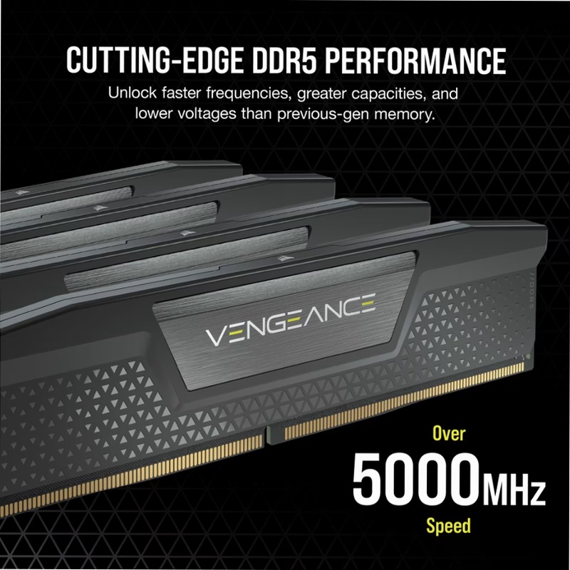 CORSAIR VENGEANCE® 32GB (2x16GB) DDR5 DRAM Up To 6800MT/S CL32 Memory - Black 6800mhz