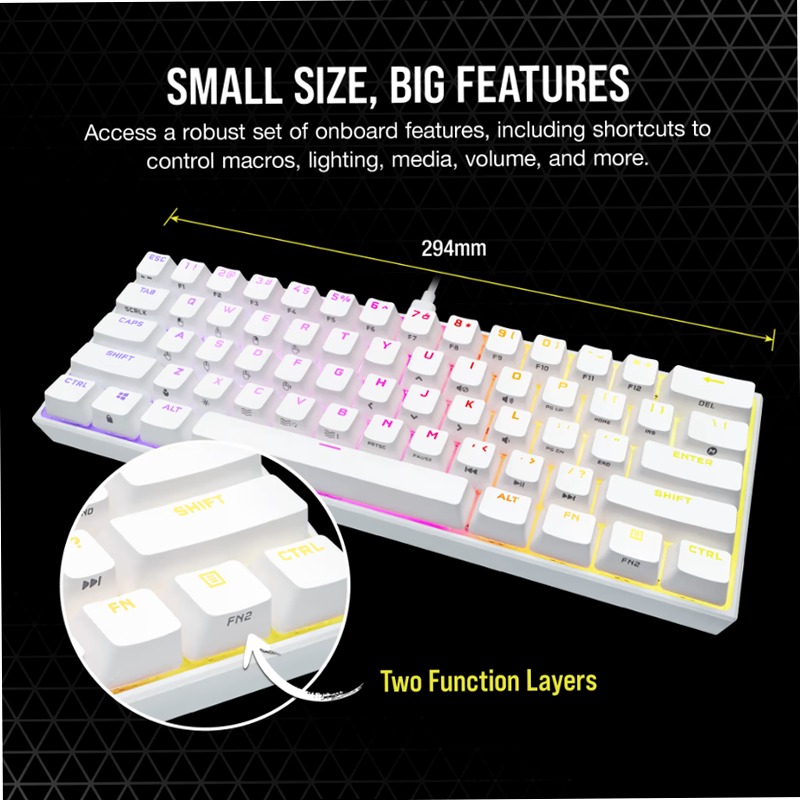Tastiera Gaming Meccanica 60% K65 RGB MINI - Cherry MX Red