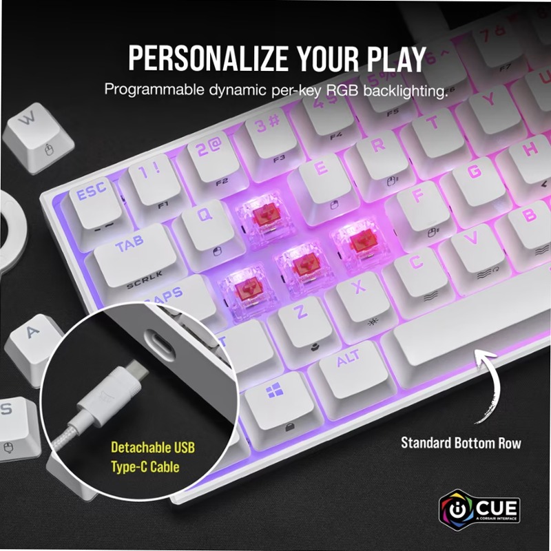 Tastiera Gaming Meccanica 60% K65 RGB MINI - Cherry MX Red