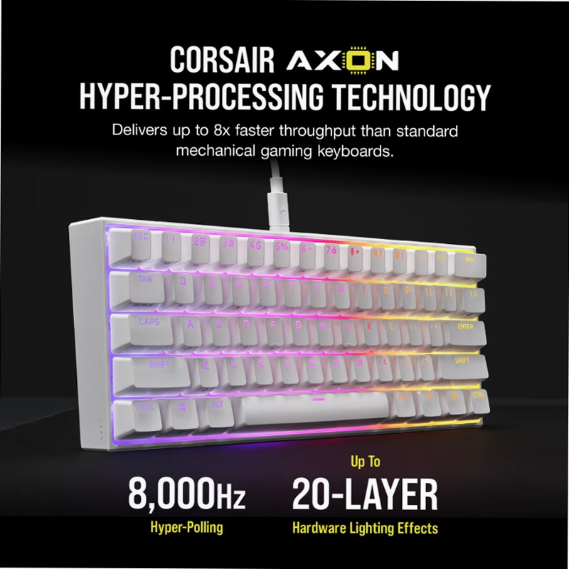 Tastiera Gaming Meccanica 60% K65 RGB MINI - Cherry MX Red