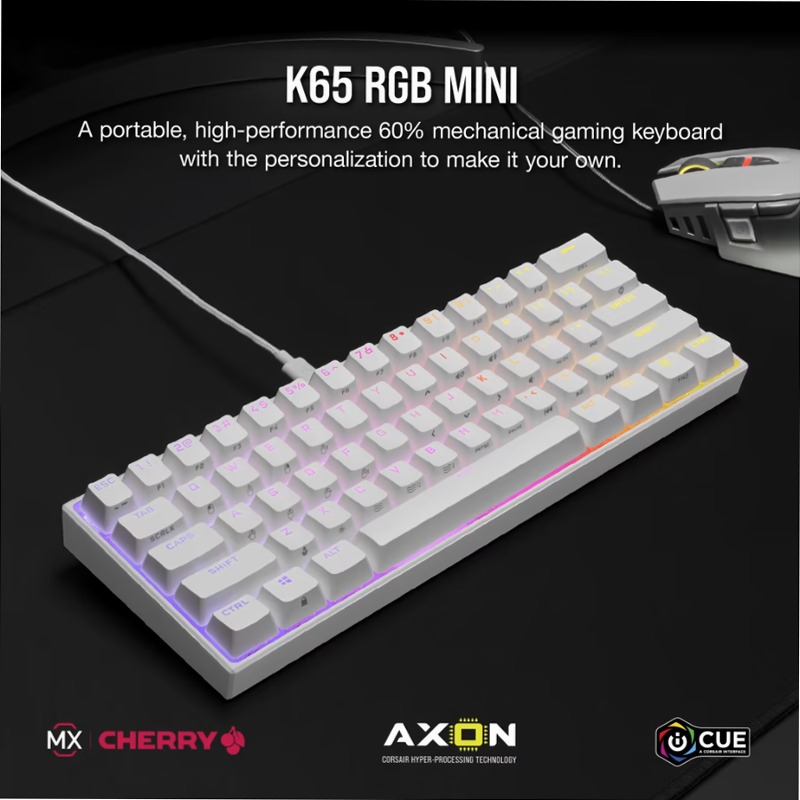 Tastiera Gaming Meccanica 60% K65 RGB MINI - Cherry MX Red