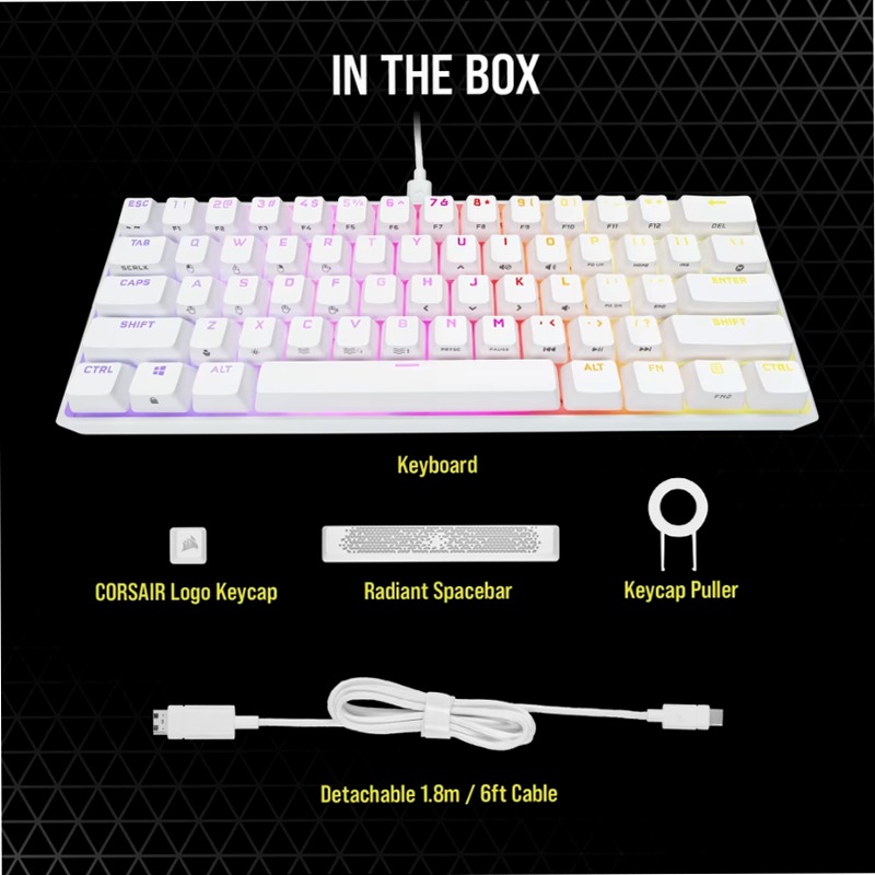 Tastiera Gaming Meccanica 60% K65 RGB MINI - Cherry MX Red
