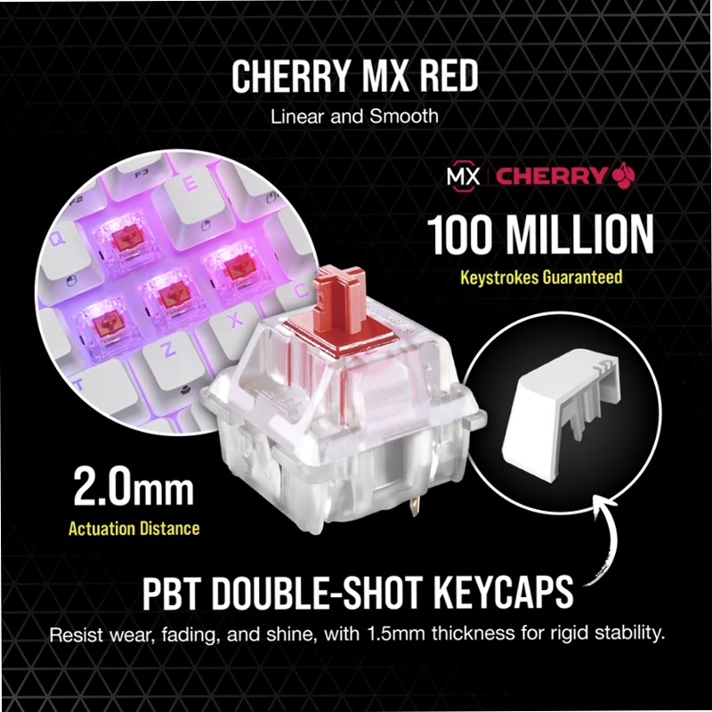 Tastiera Gaming Meccanica 60% K65 RGB MINI - Cherry MX Red
