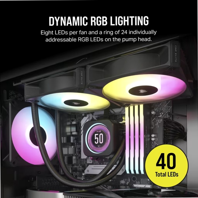 Dissipatore a Liquido CORSAIR iCUE H100i ELITE LCD XT
