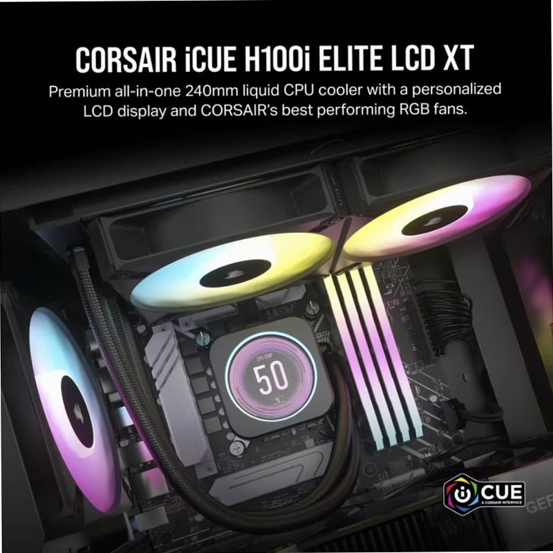 Dissipatore a Liquido CORSAIR iCUE H100i ELITE LCD XT