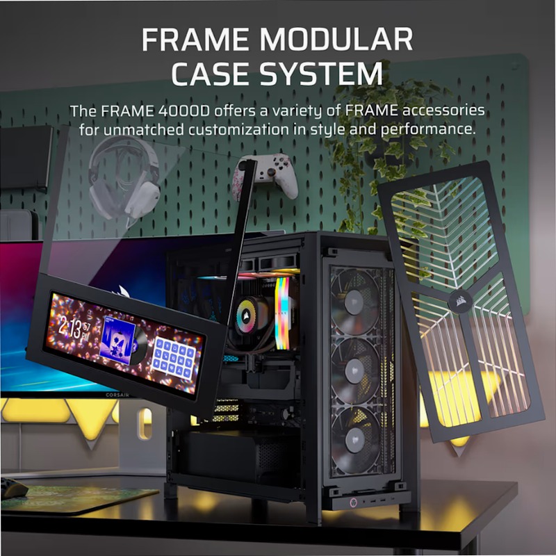 Case PC Mid-Tower Modulare 4000D Wood RS - Nero/Noce 4