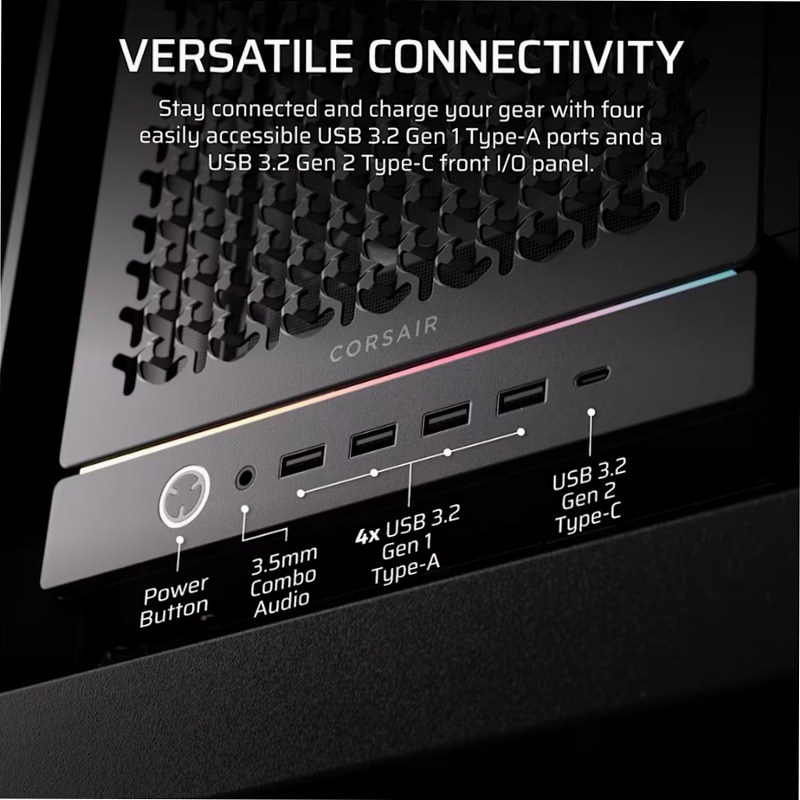 CASE PER PC MID-TOWER CON FLUSSO D’ARIA ELEVATO FRAME 5000D RS