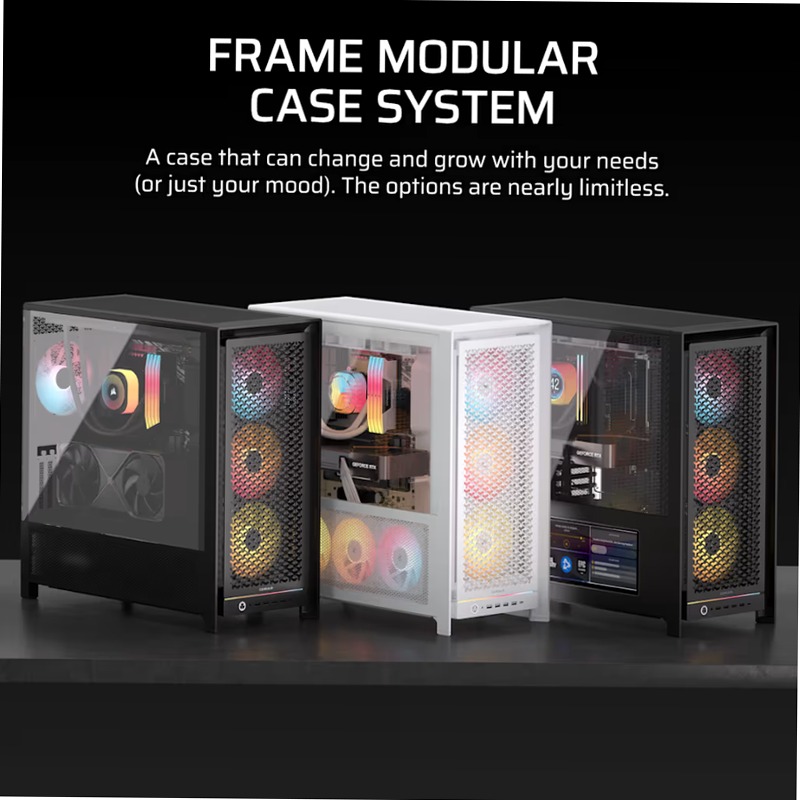 CASE PER PC MID-TOWER CON FLUSSO D’ARIA ELEVATO FRAME 5000D RS