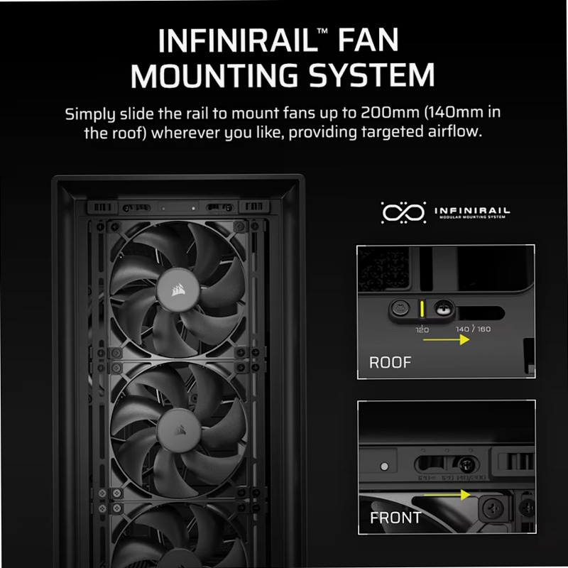 CASE PER PC MID-TOWER CON FLUSSO D’ARIA ELEVATO FRAME 5000D RS