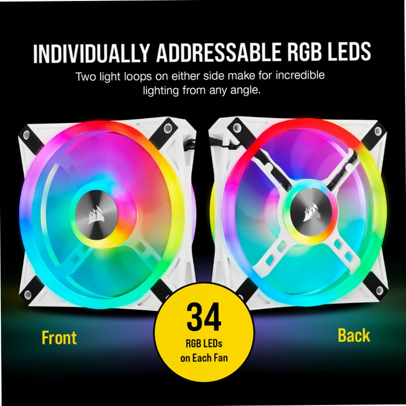 Ventola PWM iCUE QL120 RGB da 120 mm - Bianca 120mm