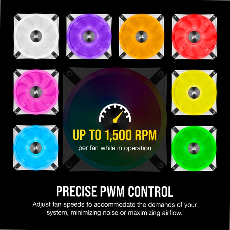 Ventola PWM iCUE QL120 RGB da 120 mm - Bianca 120mm