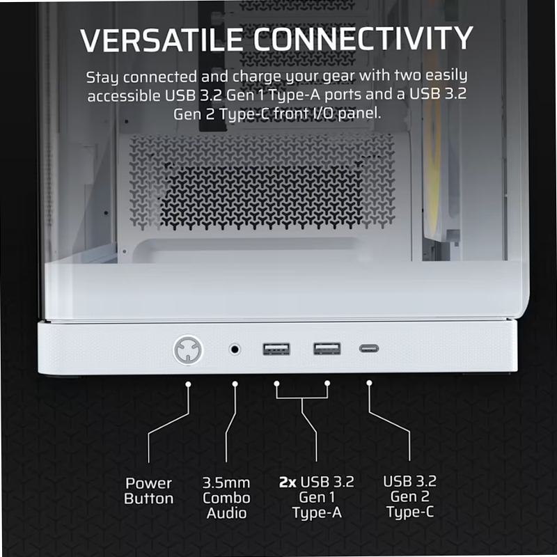 Case PC Mid-Tower RS-R ARGB - Bianco