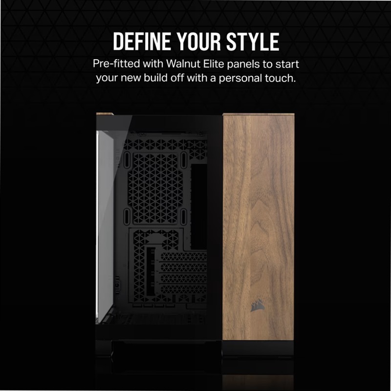 Case PC Micro-ATX CORSAIR 2500X - Legno Nero/Noce