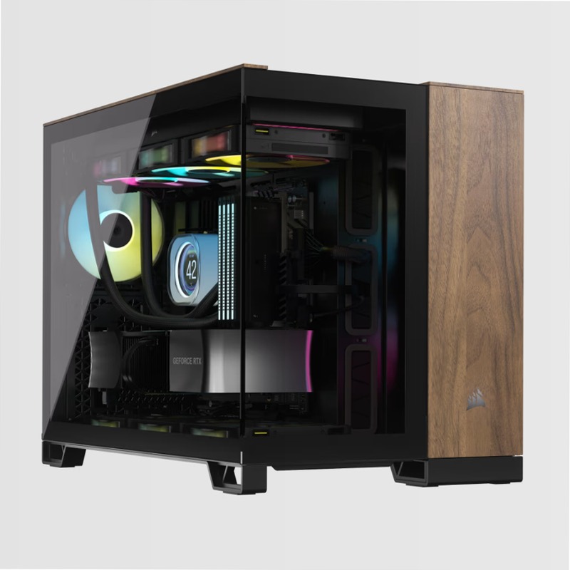 Case PC Micro-ATX CORSAIR 2500X - Legno Nero/Noce