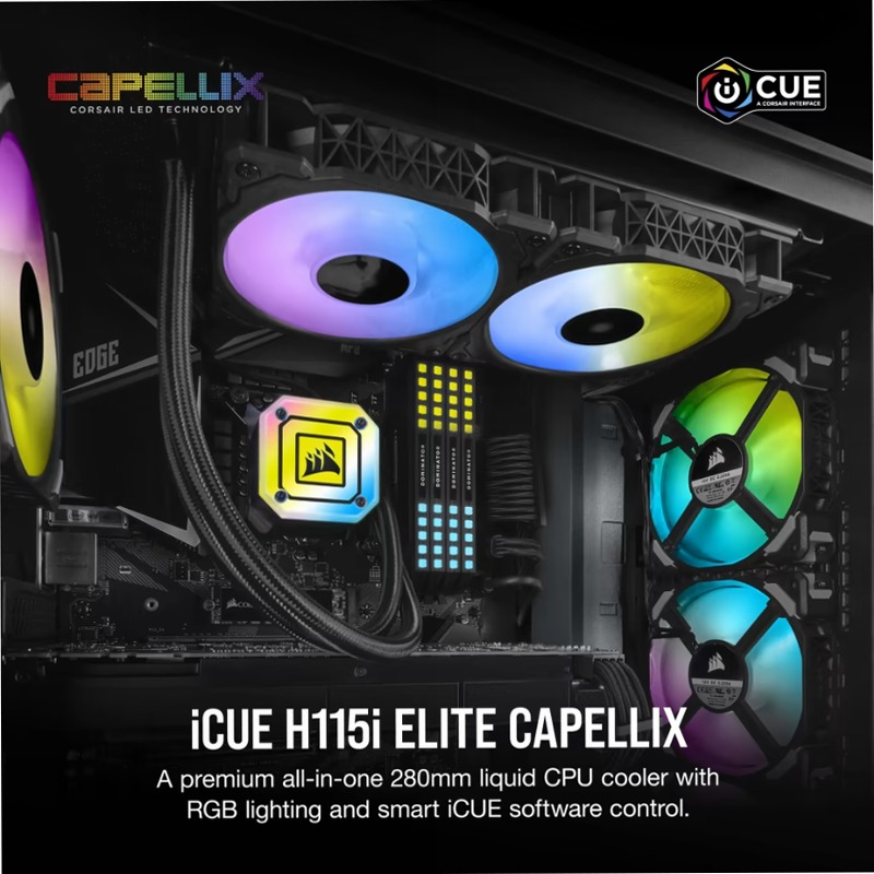 Dissipatore a Liquido iCUE H115i ELITE CAPELLIX 280mm 2