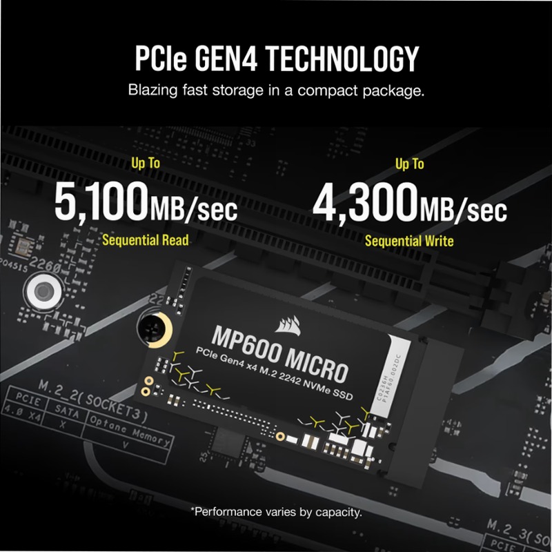 SSD MP600 MICRO PCIe 4.0 x4 da 2 TB