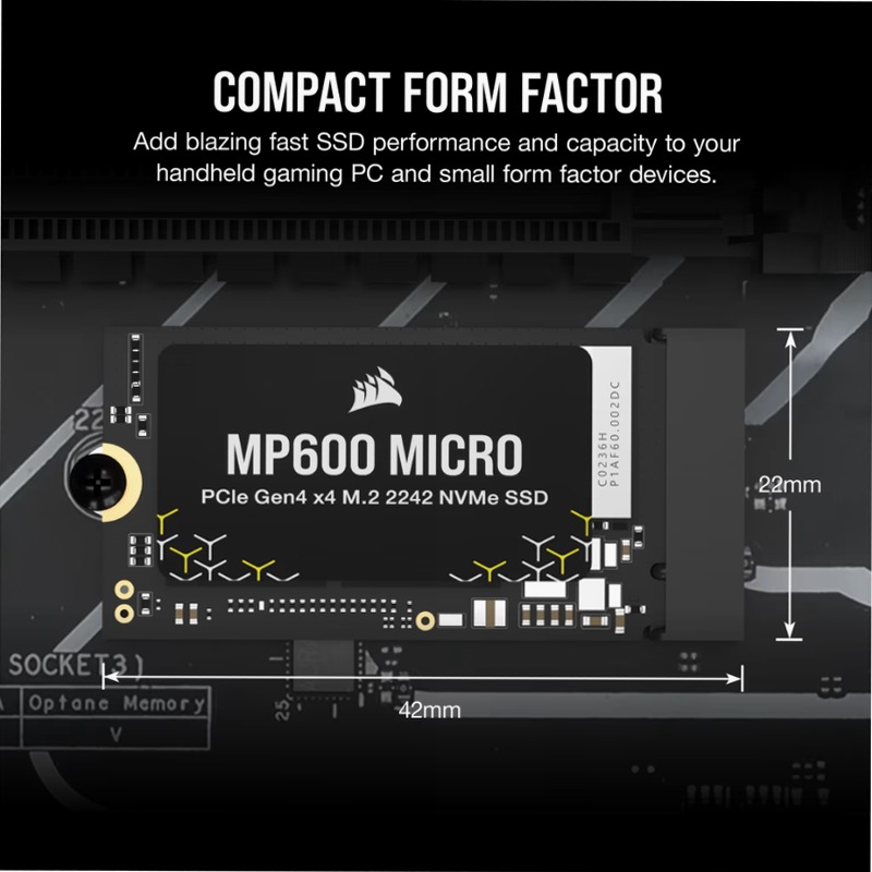 SSD MP600 MICRO PCIe 4.0 x4 da 2 TB