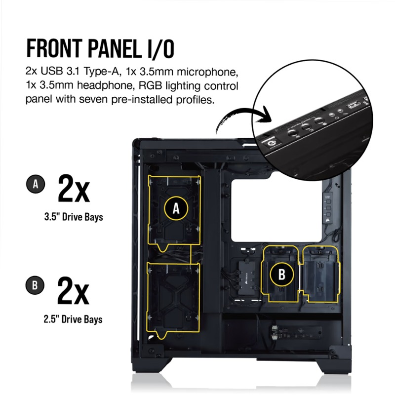Case Mid-Tower ATX Premium Crystal 570X RGB Mirror Black