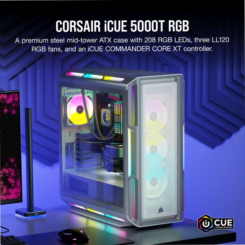 Case PC ATX mid-tower iCUE 5000T RGB