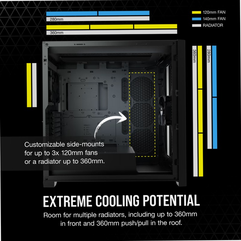 Case PC ATX mid-tower in vetro temperato 5000D AIRFLOW