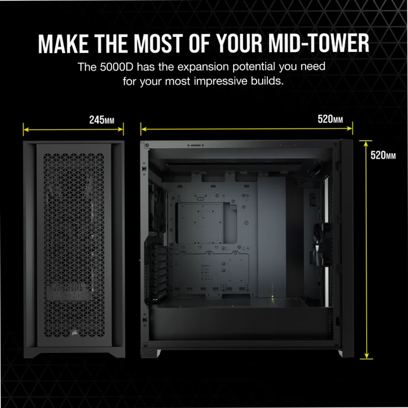 Case PC ATX mid-tower in vetro temperato 5000D AIRFLOW
