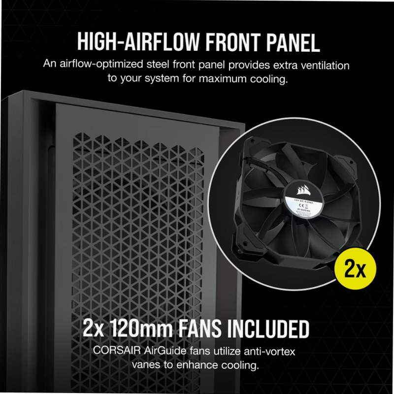Case PC ATX mid-tower in vetro temperato 5000D AIRFLOW