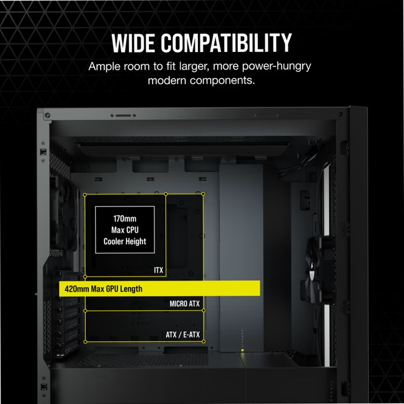 Case PC ATX mid-tower in vetro temperato 5000D AIRFLOW
