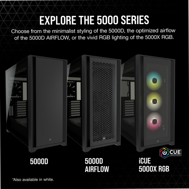 Case PC ATX mid-tower in vetro temperato 5000D AIRFLOW