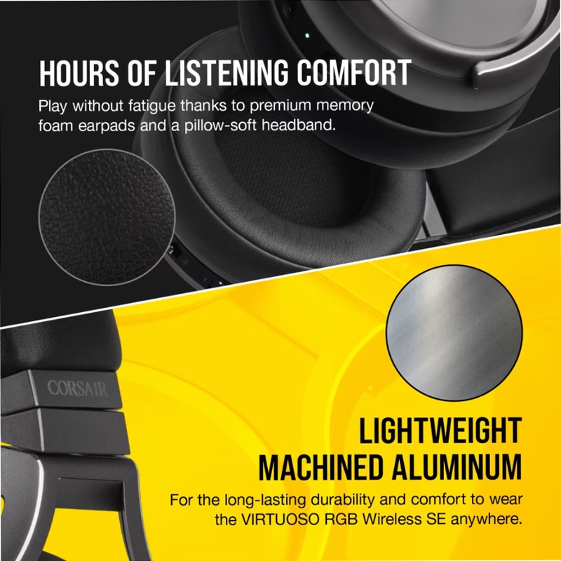 Cuffia Gaming CORSAIR VIRTUOSO RGB WIRELESS SE - Grigio Piombo Grafite