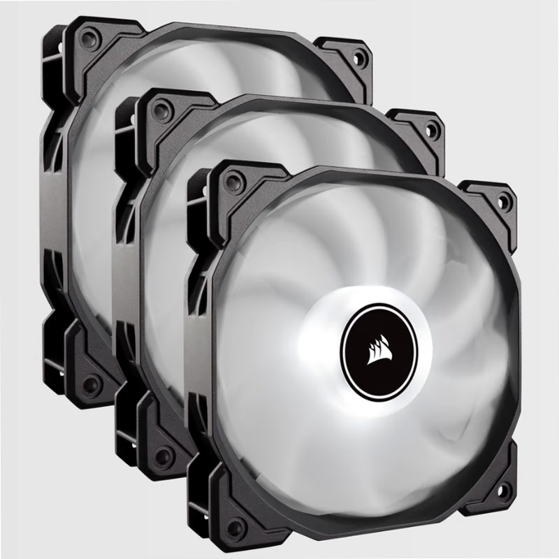 Ventola AF Series AF120 LED (2018) bianca da 120 mm, confezione tripla 120mm