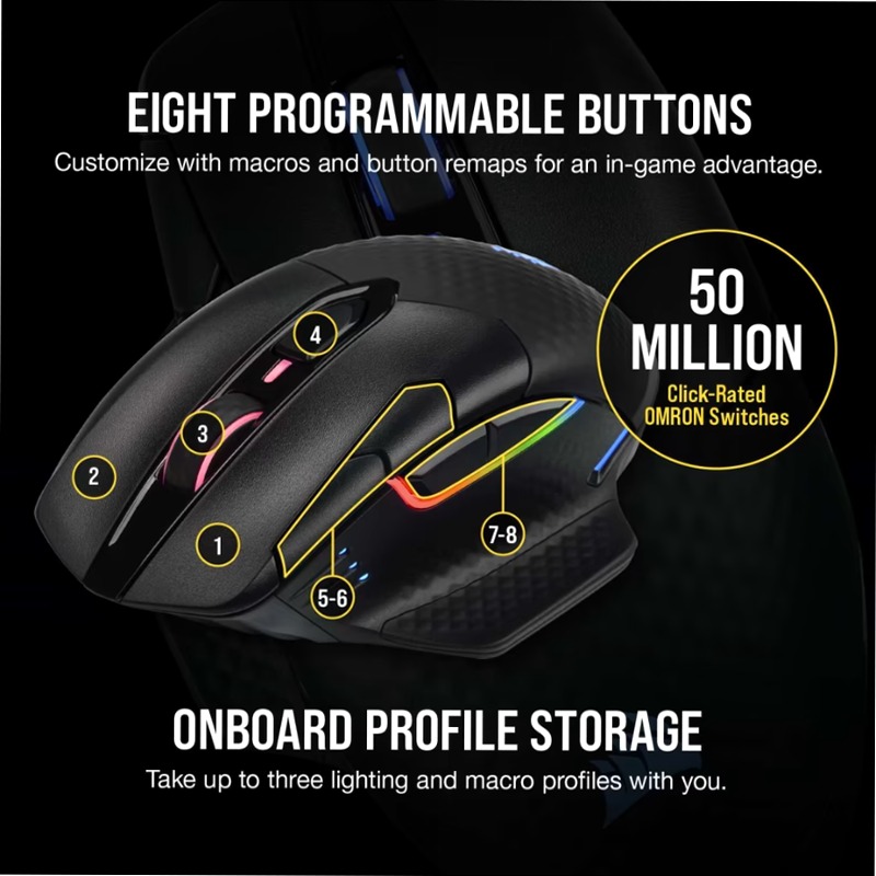 Mouse gaming wireless DARK CORE RGB PRO