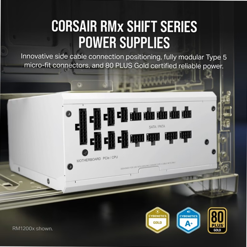 Alimentatore ATX RM750x SHIFT interamente modulare 80 PLUS Gold - Bianco (EU)