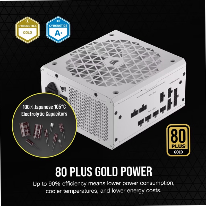 Alimentatore ATX RM750x SHIFT interamente modulare 80 PLUS Gold - Bianco (EU)