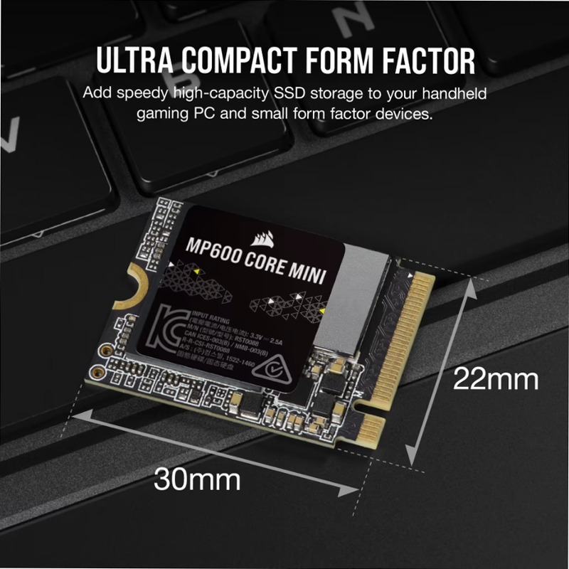 Unità SSD MP600 CORE MINI M.2 NVMe PCIe 4.0 x4 da 2 TB