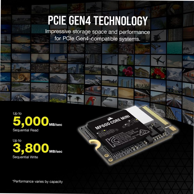 Unità SSD MP600 CORE MINI M.2 NVMe PCIe 4.0 x4 da 2 TB