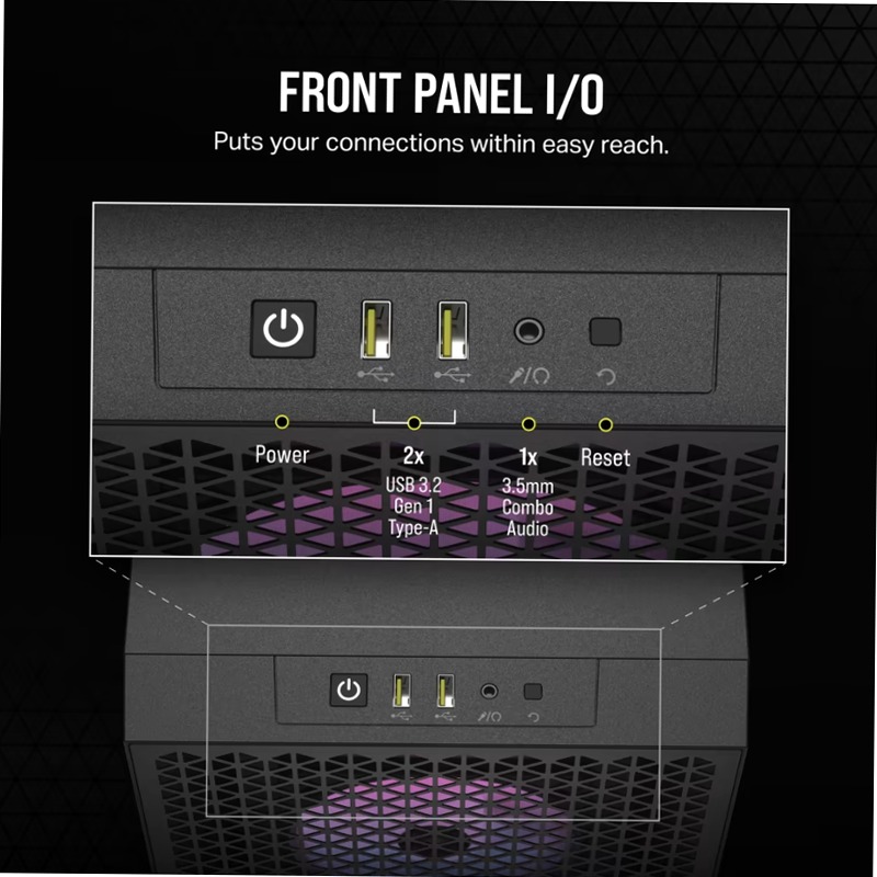 Case per PC mid-tower 3000D RGB AIRFLOW - nero