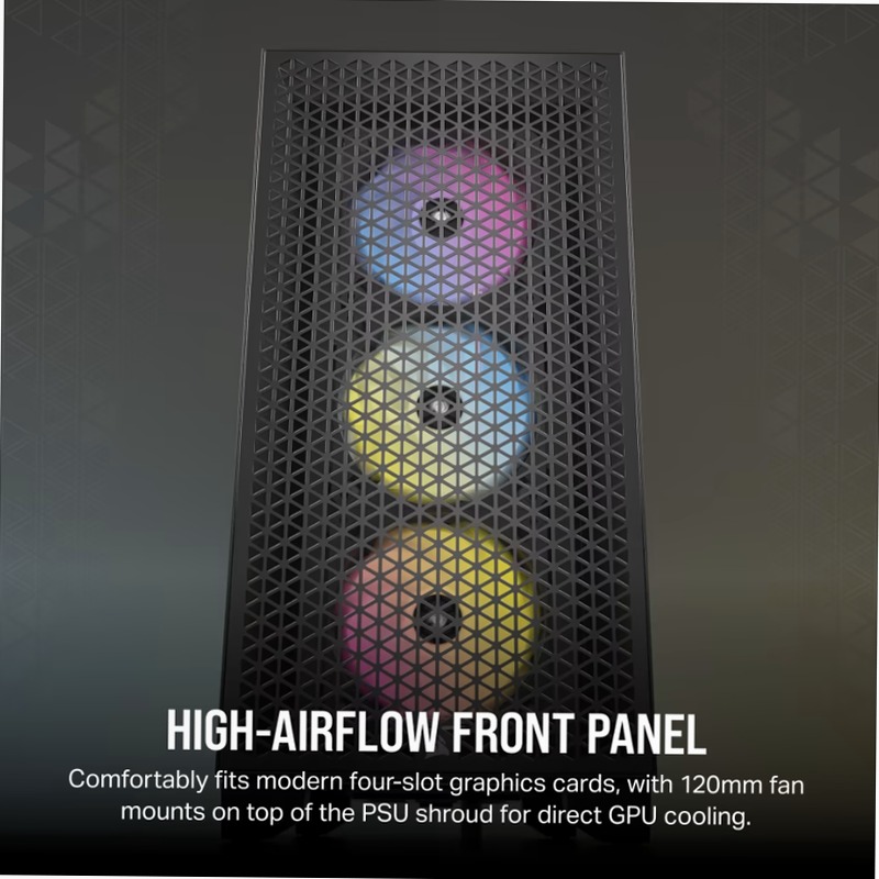 Case per PC mid-tower 3000D RGB AIRFLOW - nero
