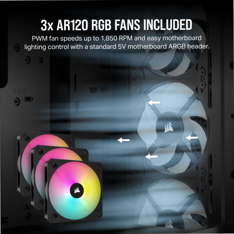 Case per PC mid-tower 3000D RGB AIRFLOW - nero