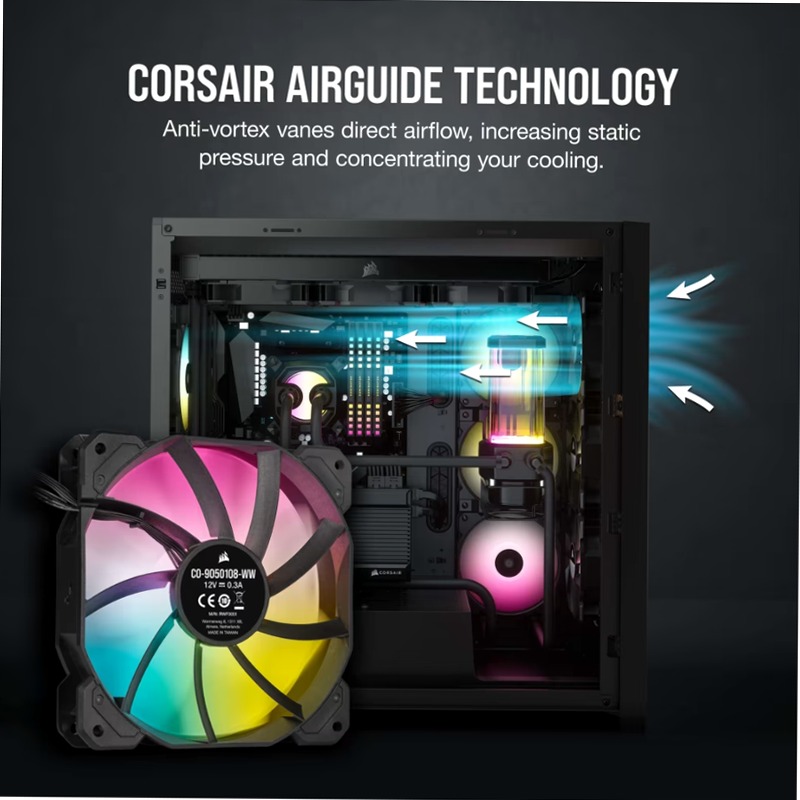 Ventola PWM iCUE SP120 RGB ELITE Performance 120mm 3