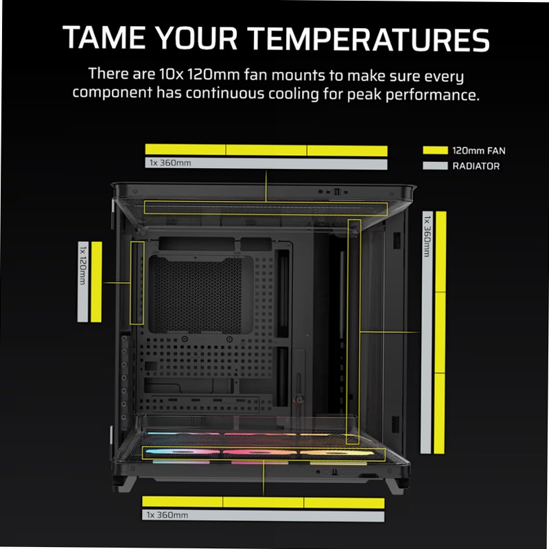 Case PC Mid-Tower AIR 5400 LX-R RGB 3