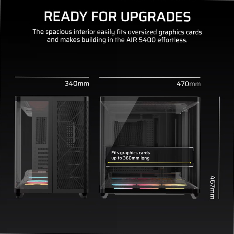 Case PC Mid-Tower AIR 5400 LX-R RGB 3