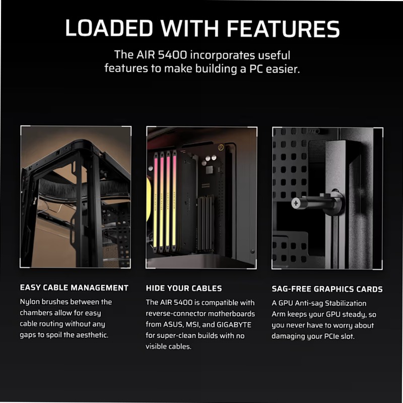 Case PC Mid-Tower AIR 5400 LX-R RGB 3