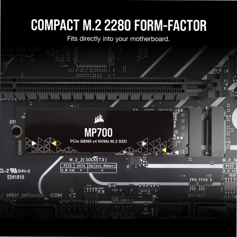 MP700 1TB PCIe 5.0 (Gen 5) x4 NVMe M.2 SSD