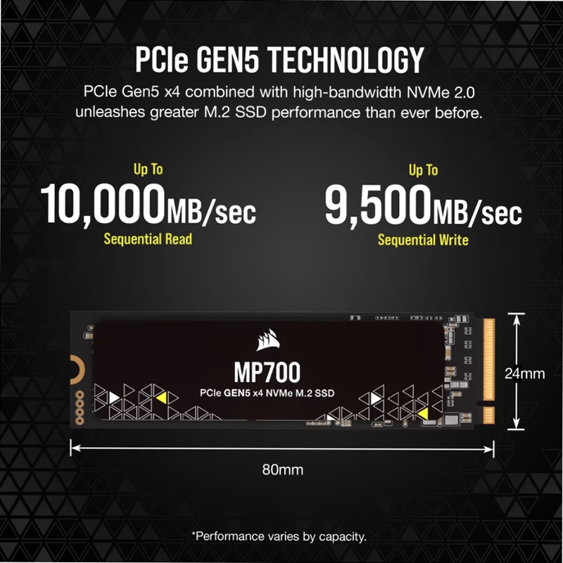MP700 1TB PCIe 5.0 (Gen 5) x4 NVMe M.2 SSD