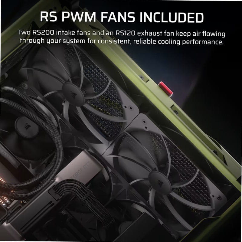 Case per PC Mid-Tower WARTHOG RS Airflow - Verde oliva
